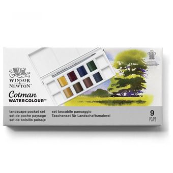 Aquarelle Winsor & Newton Pocket Set Landscape Cotman x 8