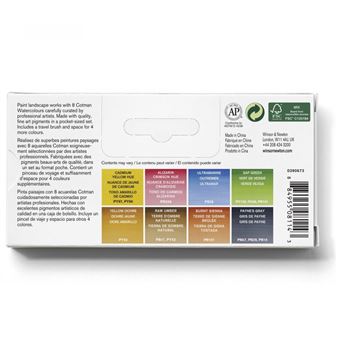 Aquarelle Winsor & Newton Pocket Set Landscape Cotman x 8