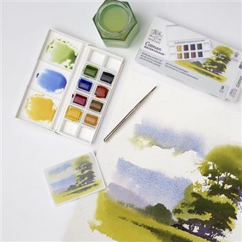 Aquarelle Winsor & Newton Pocket Set Landscape Cotman x 8