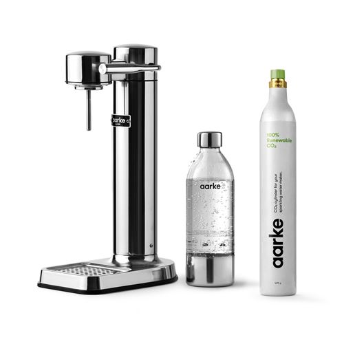 Machine &agrave; soda et eau gazeuse AARKE Pack Carbonator 3 Inox + CO2