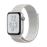 Apple Watch Series 4 Nike+ 44 mm Kast van zilverkleurig aluminium, met hagelwit geweven sportbandje van Nike_0