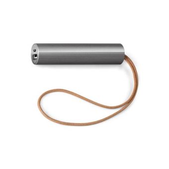 Batterie externe de secours 3000 mAh Lexon Fine Tube Power Bank Gris Métallique