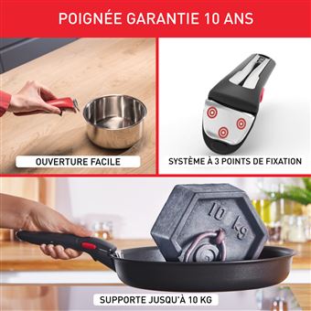 Batterie de cuisine Tefal Ingenio Emotion L8979104 Argent Métal