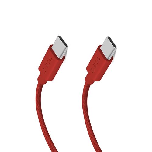 SBS Câble USB textile USB-C - USB-C 1.5m