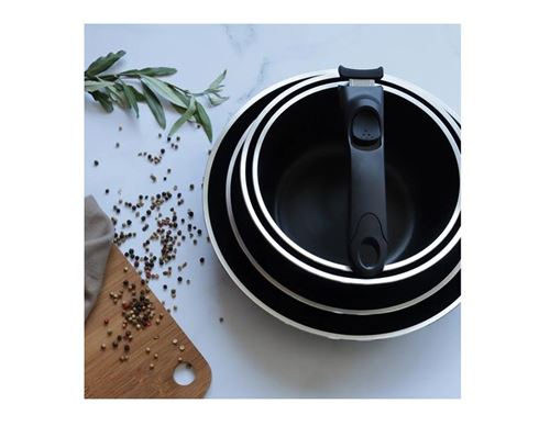 GiPP Lot De 5 Casseroles Et Poêles Antiadhésives, Poignée Amovible, Ensemble De Cuisine à Induction Avec Poignée Amovible, Ensemble D'ustensiles De Cuisine Pour Camping-car, Passe Au