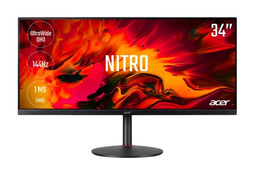 Ecran PC Gaming Acer Nitro Xv340ckpbmiipphzx 34 QHD Noir et rouge
