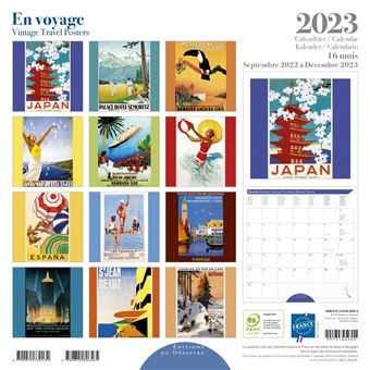 CALENDRIER 2023 30X30 EN VOYAGE