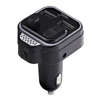 Transmetteur FM Bluetooth kit mains libres et charge rapide - noir - 1