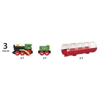 Brio World 33892 Train à vapeur et tunnel