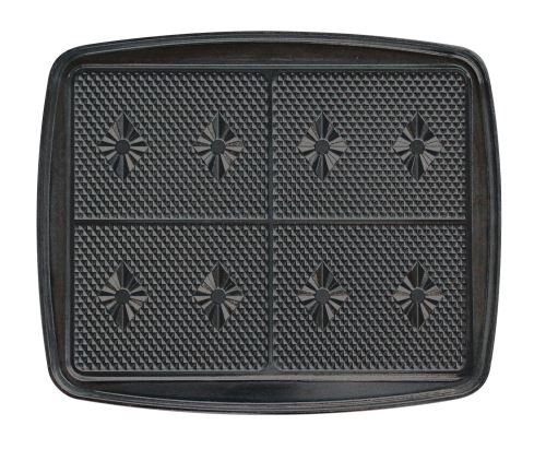 Jeu de plaques Super 2 Antiadhésives Lagrange pour 4 gaufrettes 030222 Noir