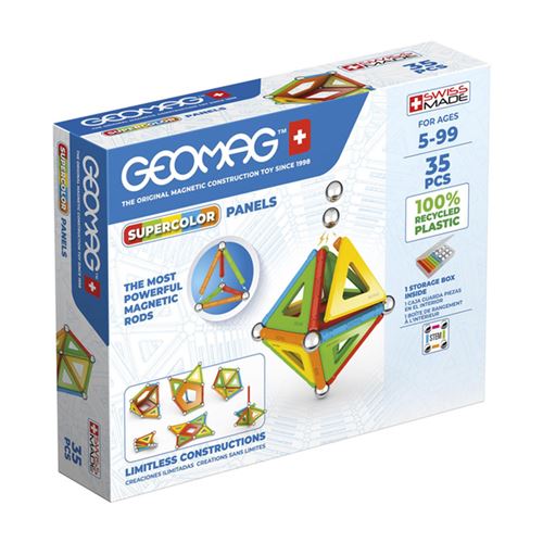 Geomag Multicolore Jeu De Construction Ecofriendly Supercolor 35 Pièces