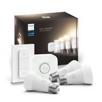 Kit de démarrage Philips Hue White : 3 ampoules E27 + pont + télécommande