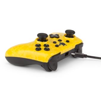 Manette Nintendo Switch filaire PowerA Pikachu Silhouette Jaune