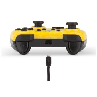 Manette Nintendo Switch filaire PowerA Pikachu Silhouette Jaune