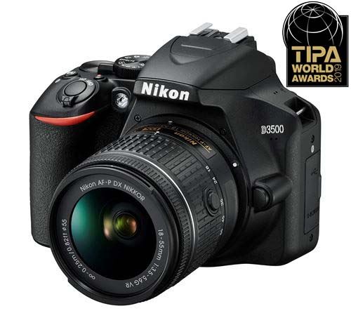Reflex Nikon D3500 + Objectif Nikkor AF-P DX 18-55 mm f/3.5-5.6 VR + Fourre-tout + Carte mémoire SD 16 Go État correct - Nikon reconditionné disponible sur Fnac