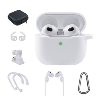 Kit accessoires On Earz Mobile Gear 7 en 1 pour Apple AirPods 3ème Gén Blanc