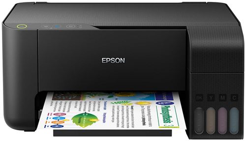 Epson EcoTank L3110 - Imprimante multifonctions - couleur - jet d'encre - rechargeable - A4/Legal (support) - jusqu'à 33 ppm (impression) - 100 feuilles - USB - noir