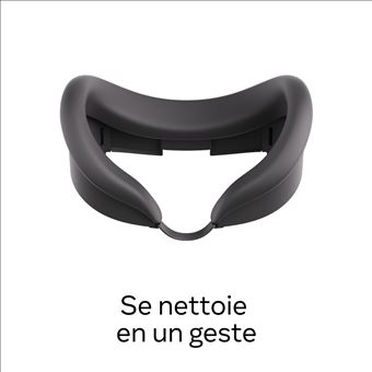 Protection faciale Meta en silicone pour casque Meta Quest 3 Noir