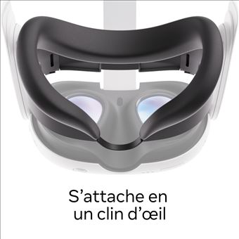 Protection faciale Meta en silicone pour casque Meta Quest 3 Noir