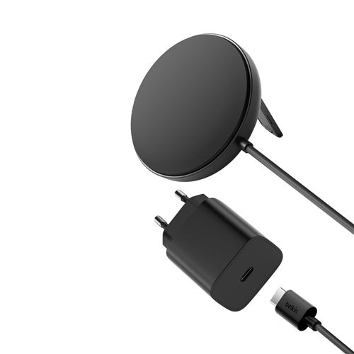Socle de charge sans fil magnétique Belkin BoostCharge Pro 15 W Noir pour Smartphone et AirPods