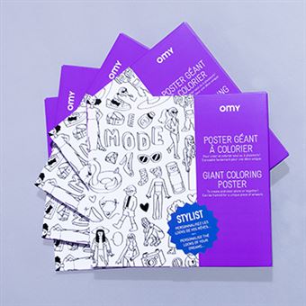 Jeu créatif Omy Poster à colorier Stylist