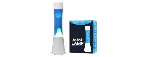 Lampe à lave Itotal bleu et blanc 40 cm