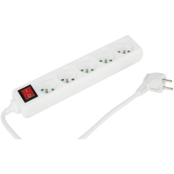 Multiprise Temium Blanc 1.5 m + Interrupteur