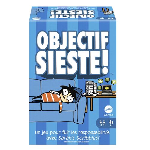Objectif Sieste !  - Jeux de soci&eacute;t&eacute; - 7 ans et + - Jeux Mattel Games