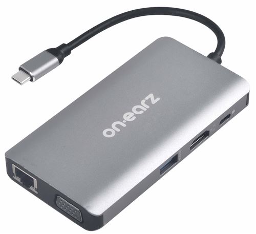 Adaptateur USB-C HUB 10 en 1 On Earz Mobile Gear Gris