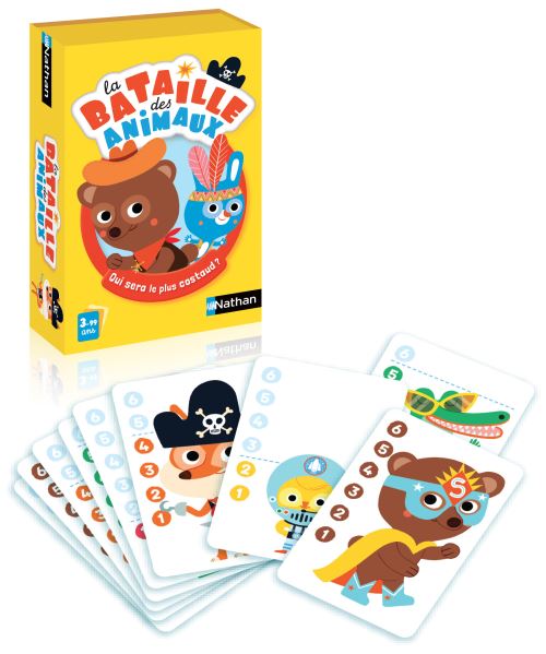 Jeu De Cartes Nathan 31139 – La Bataille Des Animaux Rigolos
