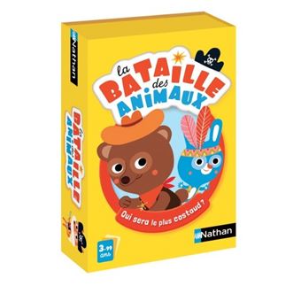 Jeu de cartes Nathan La bataille des animaux