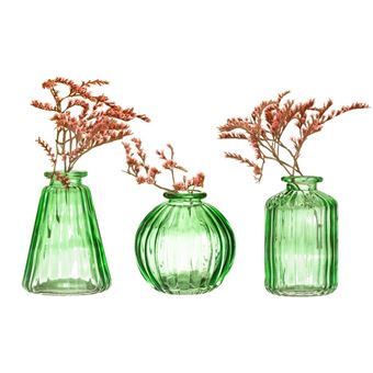 SASS BEL VASES VERTES SET OF 3