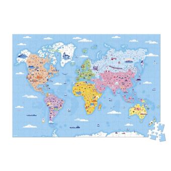 Puzzle éducatif géant Curiosités du Monde 350 pcs