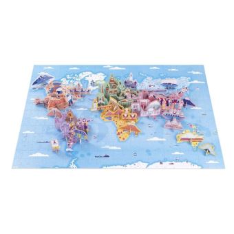 Puzzle éducatif géant Curiosités du Monde 350 pcs