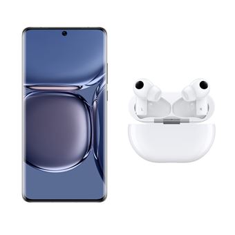 Pack Smartphone Huawei P50 Pro 6,6" Double SIM 256 Go Noir + Ecouteurs sans fil avec réduction de bruit Huawei FreeBuds Pro Bluetooth Blanc - 1