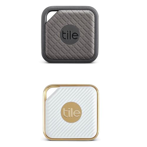Pack Tile Porte Clé Traceur Connecté Pro Sport Gris ardoise foncé et graphite + Porte Clé Traceur Connecté Pro Style Champagne et blanc satiné