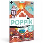 Jeu créatif Poppik Poster Pédagogique Volcans avec 51 stickers