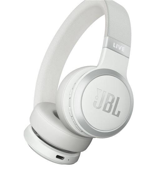 Casque Supra-Auriculaire Sans Fil Jbl Live 670 Nc À Reduction De Bruit Adaptative Blanc
