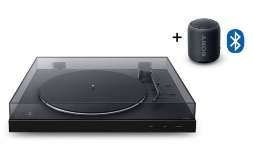 Sony PS-LX310 Bluetooth Platenspeler + XB12 Extra Bass Draadloze Luidspreker Zwart - Pack