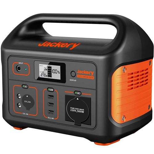 Station d'énergie portable Jackery Explorer 500 W Noir et Orange
