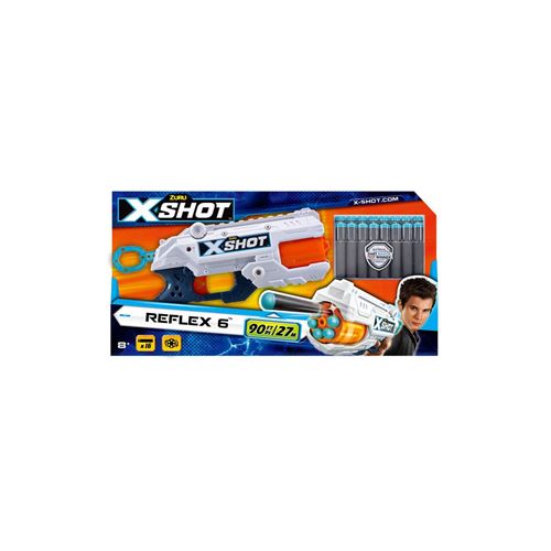 Pistolet Zuru France Xshot Reflex 6 avec 16 flèches en mousse