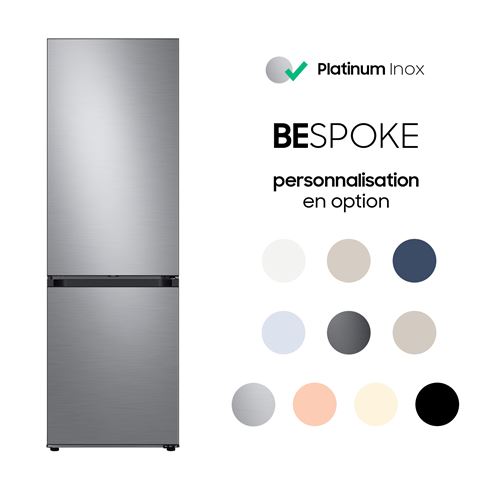 Réfrigérateur Combiné Samsung Bespoke Rb34C6B2Es9 344 L Platinum Inox