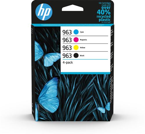 Cartouche d'encre HP pack 963 Noir + 3 couleurs