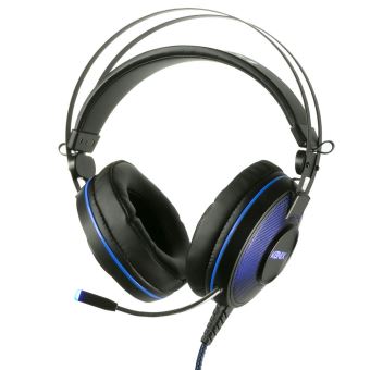 Micro Casque Filaire Gaming Konix Mythics Ps U700 Noir Et Bleu Pour