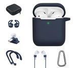 Kit accessoires On Earz Mobile Gear 7 en 1 pour Apple AirPods 1 et 2 Bleu