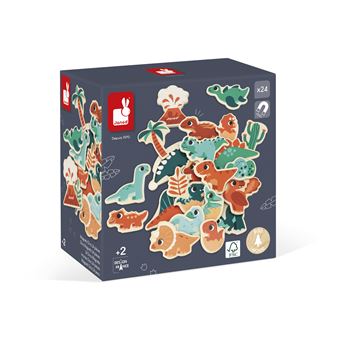 Jeu de construction magnétique Janod Magnets Dino 24 pièces - 1