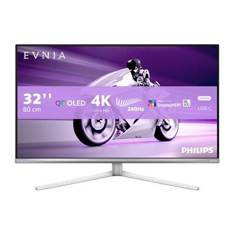Ecran plat de PC PHILIPS Philips Evnia 8000 32M2N8900 00 - 80 cm 31.5' 3840 x 2160 pixels 4K Ultra HD QDOLED Blanc - 1