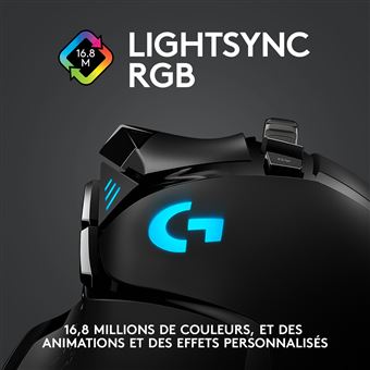 Souris Gaming Sans Fil Logitech G502 X Lightspeed pour PC ou Mac Noir
