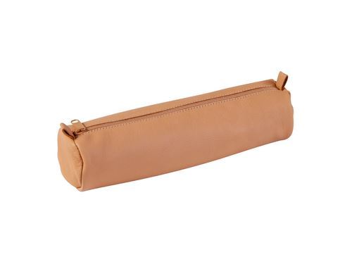 Clairefontaine clairefontaine trousse ronde, cuir naturel noir