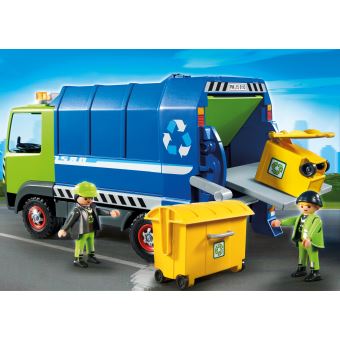 PLAYMOBIL 70200 - City Life - Camion de recyclage poubelle